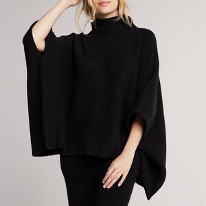 Yummy Sweater Co  Black Easy Turtleneck Shrug Sweater | Size Large